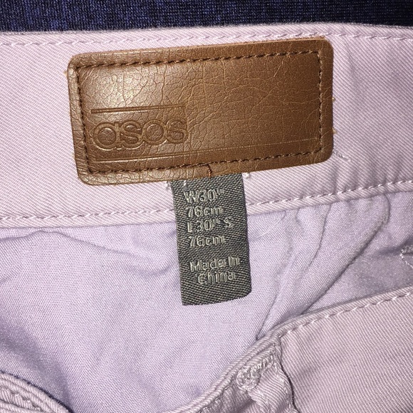 ASOS Lavendar Skinny Chinos W30” - Picture 3 of 3